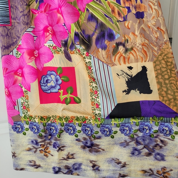 Unique Silk Floral Slip Dress - Picture 4 of 6